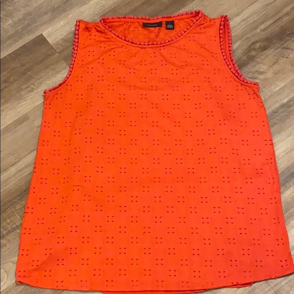 NWOT Nordstrom Halogen Orange Sleeveless Blouse💕 - Picture 3 of 5